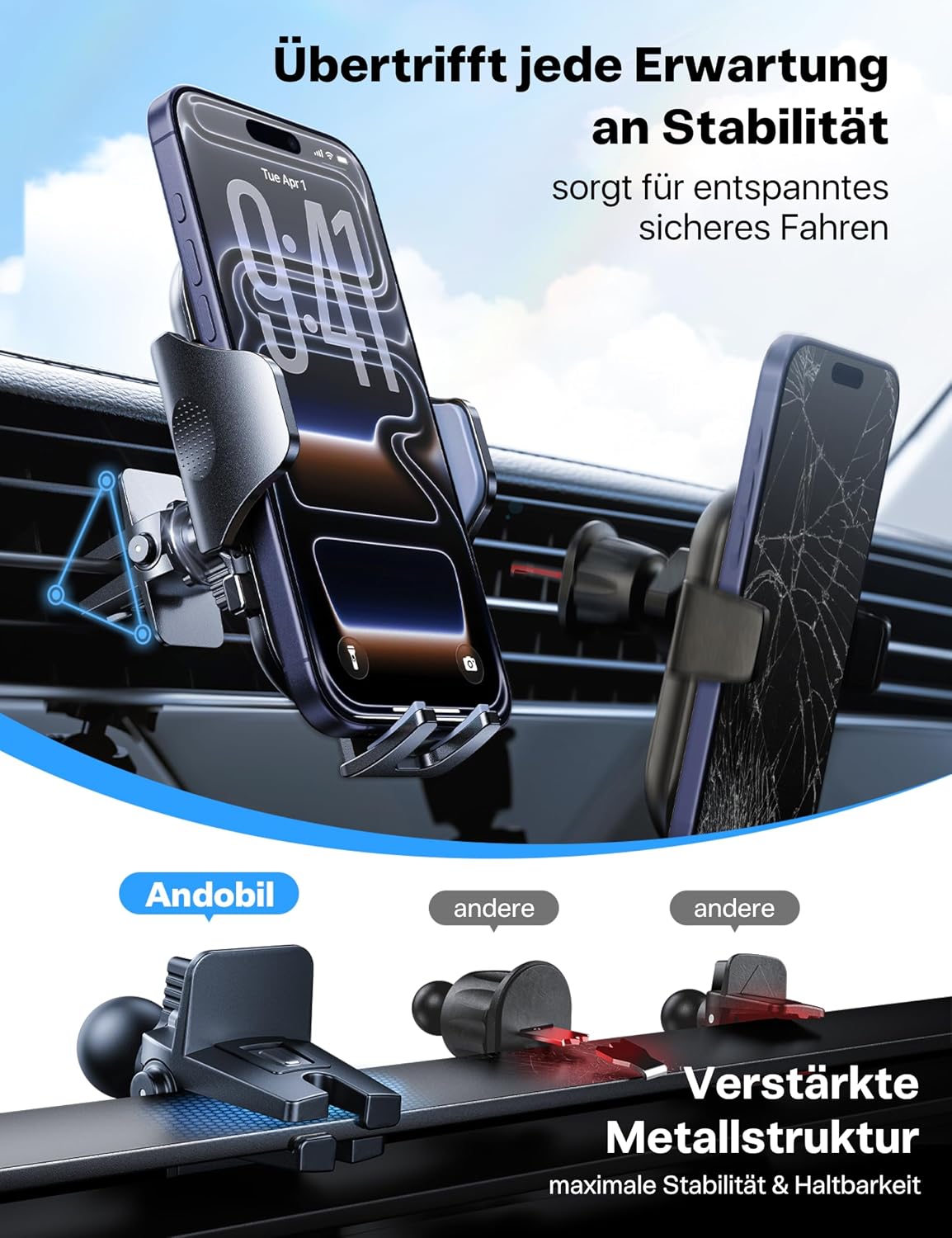 Thumbnail 6 de andobil Handyhalterung Auto 2026 3‑in‑1