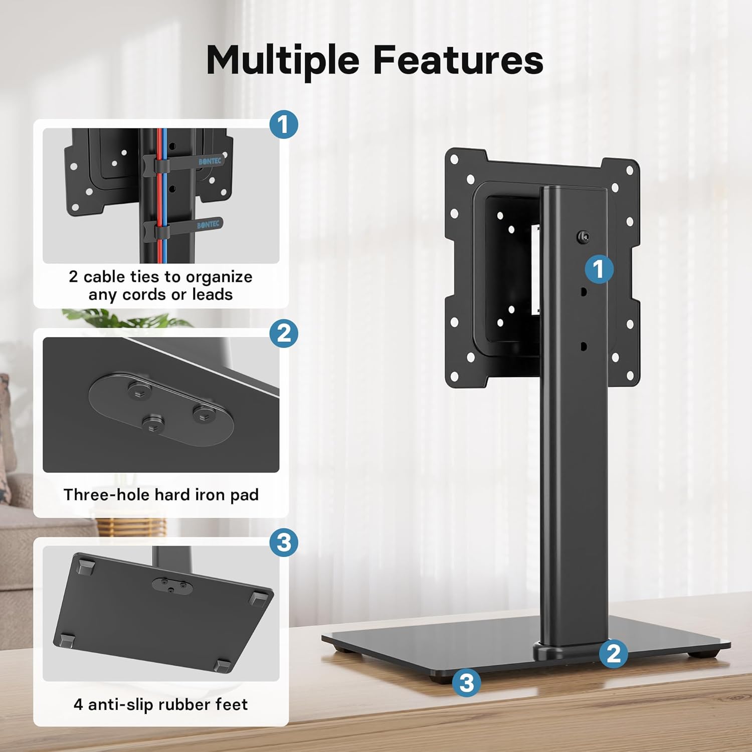 Thumbnail 4 de BONTEC Supporto TV 30 kg per schermi 23–42"