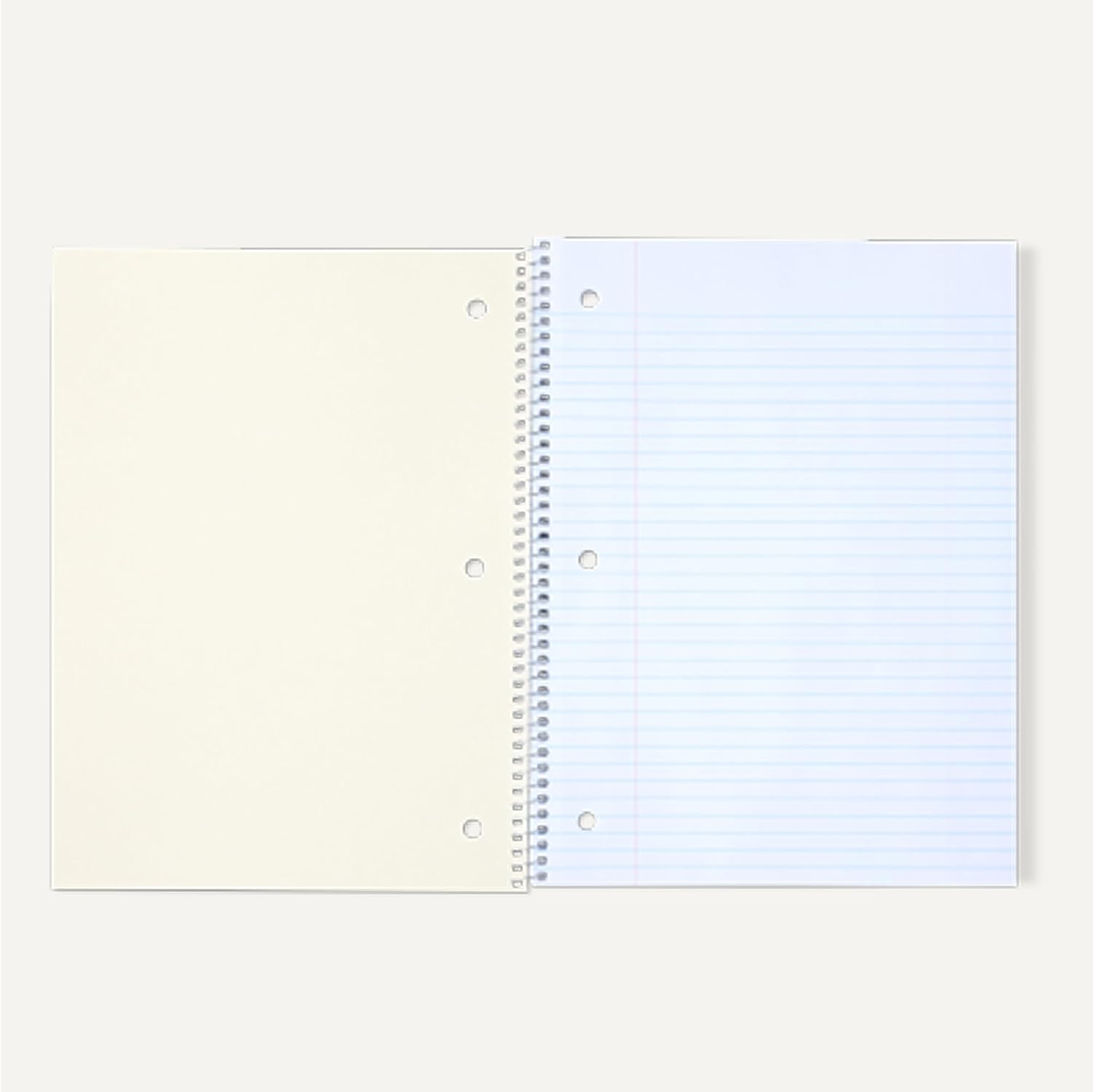 Detalle 2 de Amazon Basics Wide Ruled Spiral Notebook 70 Sheets, 8 x 10.5 Inches — 5-Pack (Solid Colors)