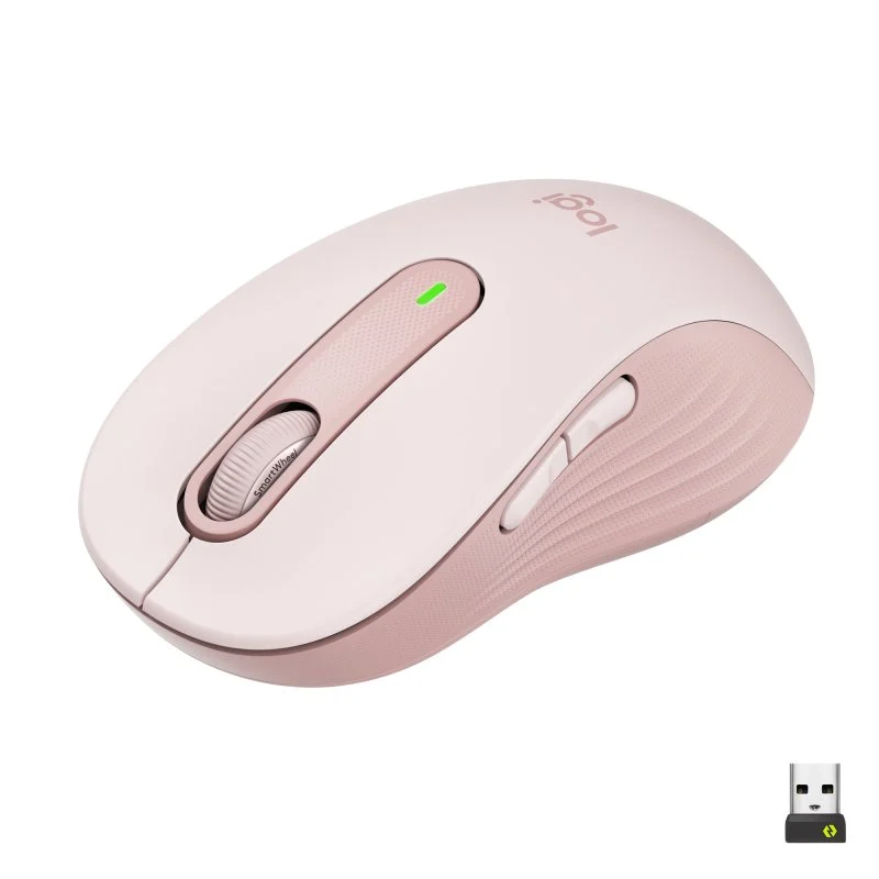Detalle de Logitech Signature M650 L ratón inalámbrico 2000 DPI rosa