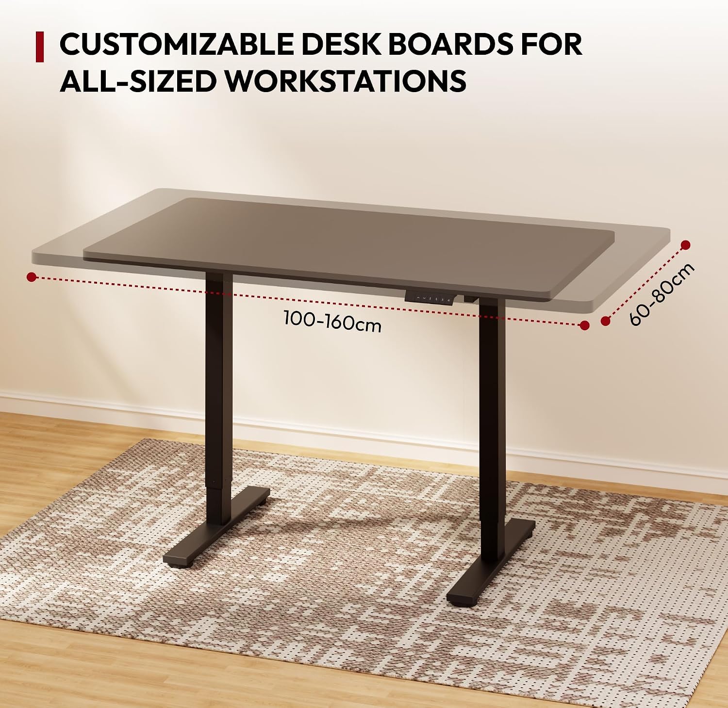 Detalle 1 de SANODESK 120 x 60cm Electric Standing Desk