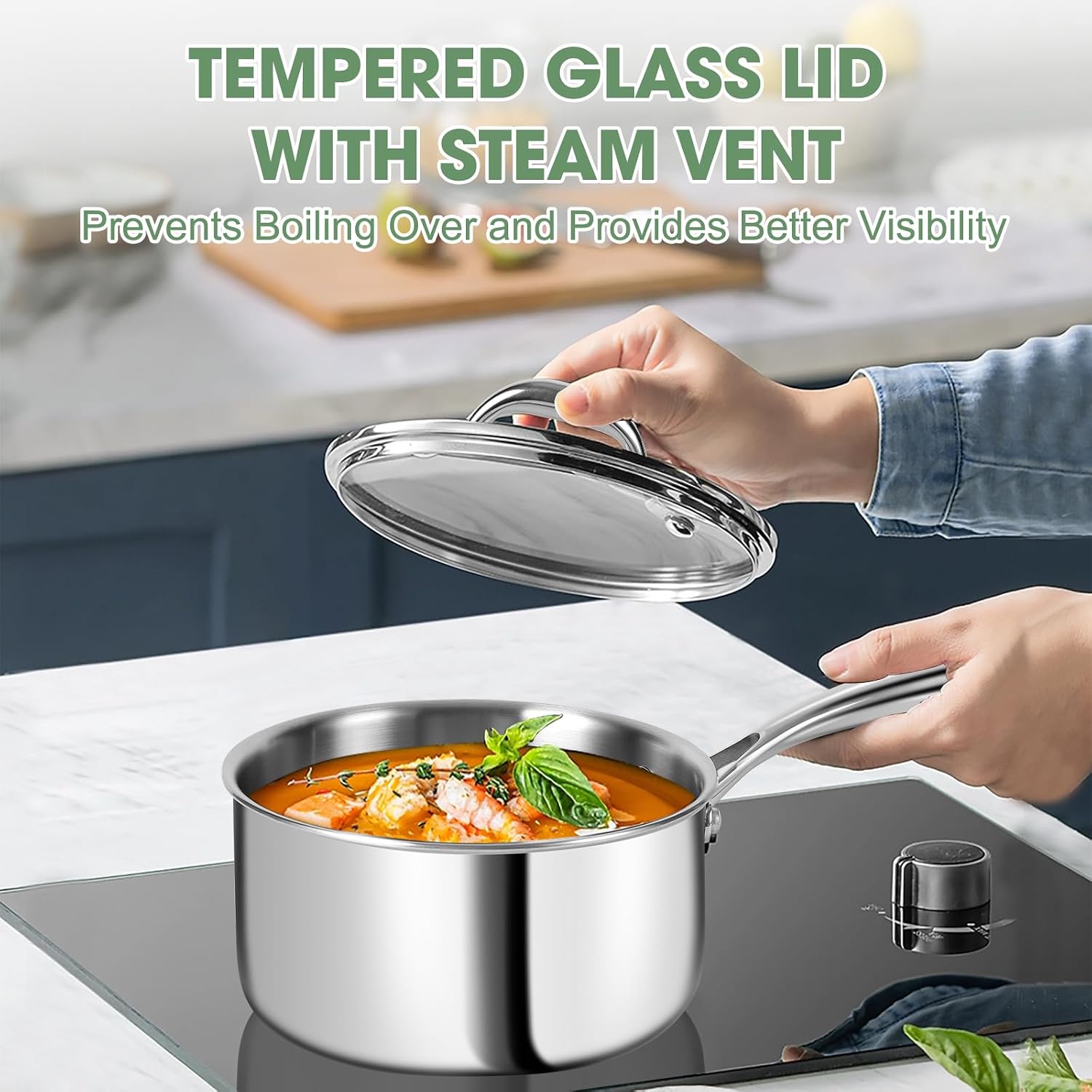 Thumbnail 4 de 3-Ply Stainless Steel 11-Piece Cookware Set