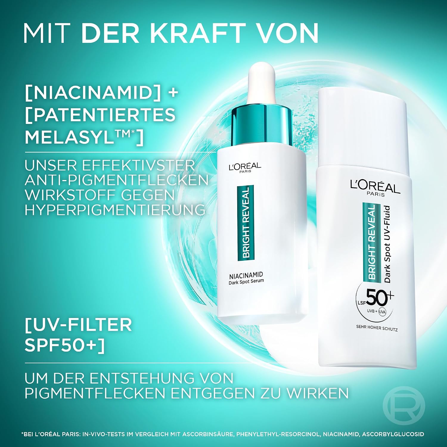 Thumbnail 3 de L'Oréal Paris Anti-Pigmentflecken Set Bright Reveal: Niacinamid-Serum & UV Fluid LSF 50