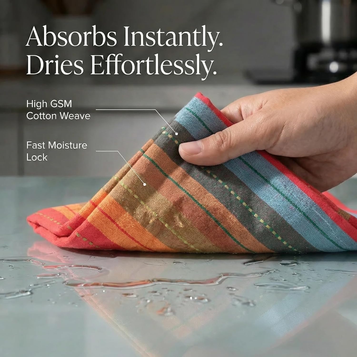 Thumbnail 1 de Urban Villa 100% Cotton Kitchen Towels Set of 6 (20"x30")