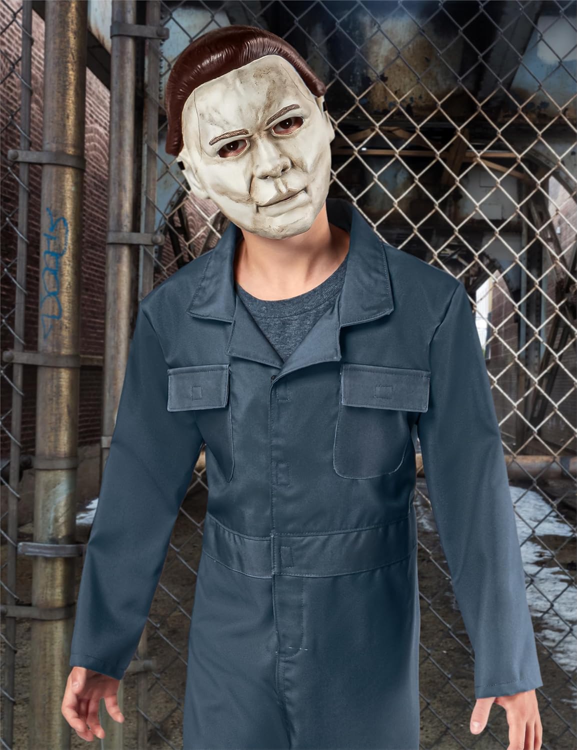 Detalle de Rubies 1001022 Halloween II Michael Myers Kids Costume, Jumpsuit and Half-Mask