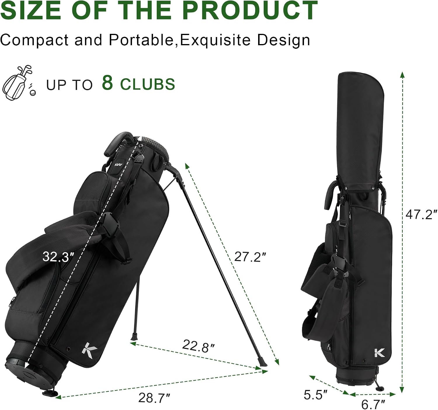 Thumbnail 2 de KVV Golf Stand Bag for 8 Clubs