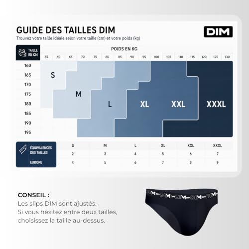 Thumbnail 6 de Dim X6 Slip Coton Stretch – Lot de 6, Noir, XL Homme