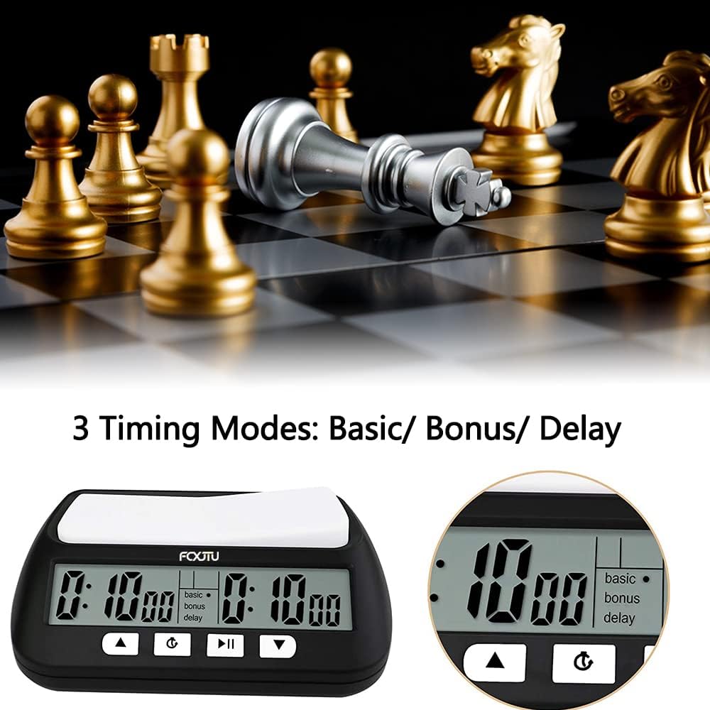 Thumbnail 1 de FCXJTU Professional Digital Chess Timer (FCXJTU) with Alarm, Countdown/Count-up and Delay