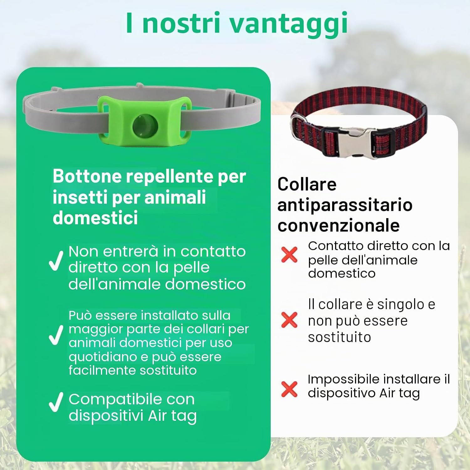 Detalle de Collare Antipulci Cane impermeabile e naturale: protezione multi-strato, 55 cm adjustable