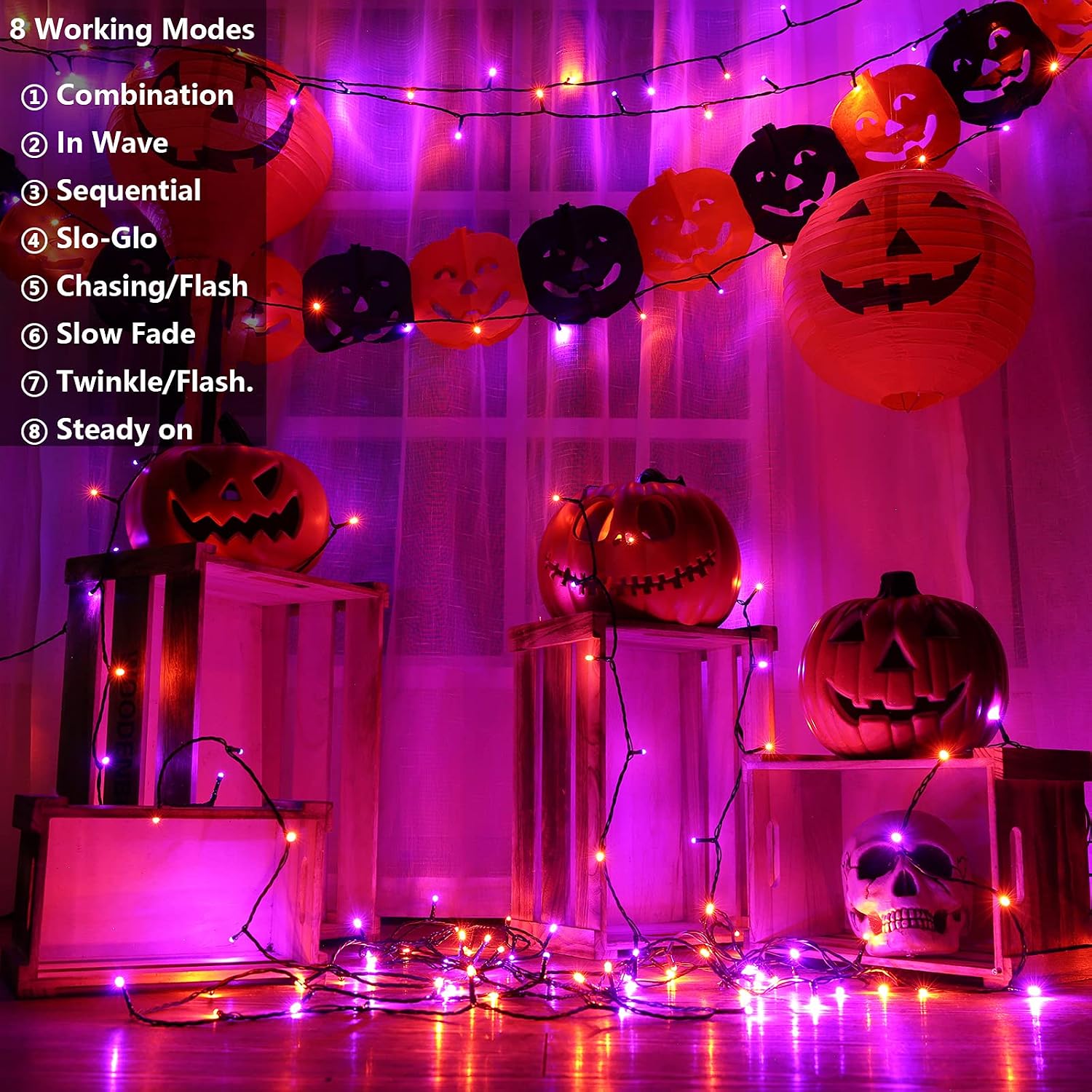 Detalle de Joomer Halloween String Lights, 66 ft