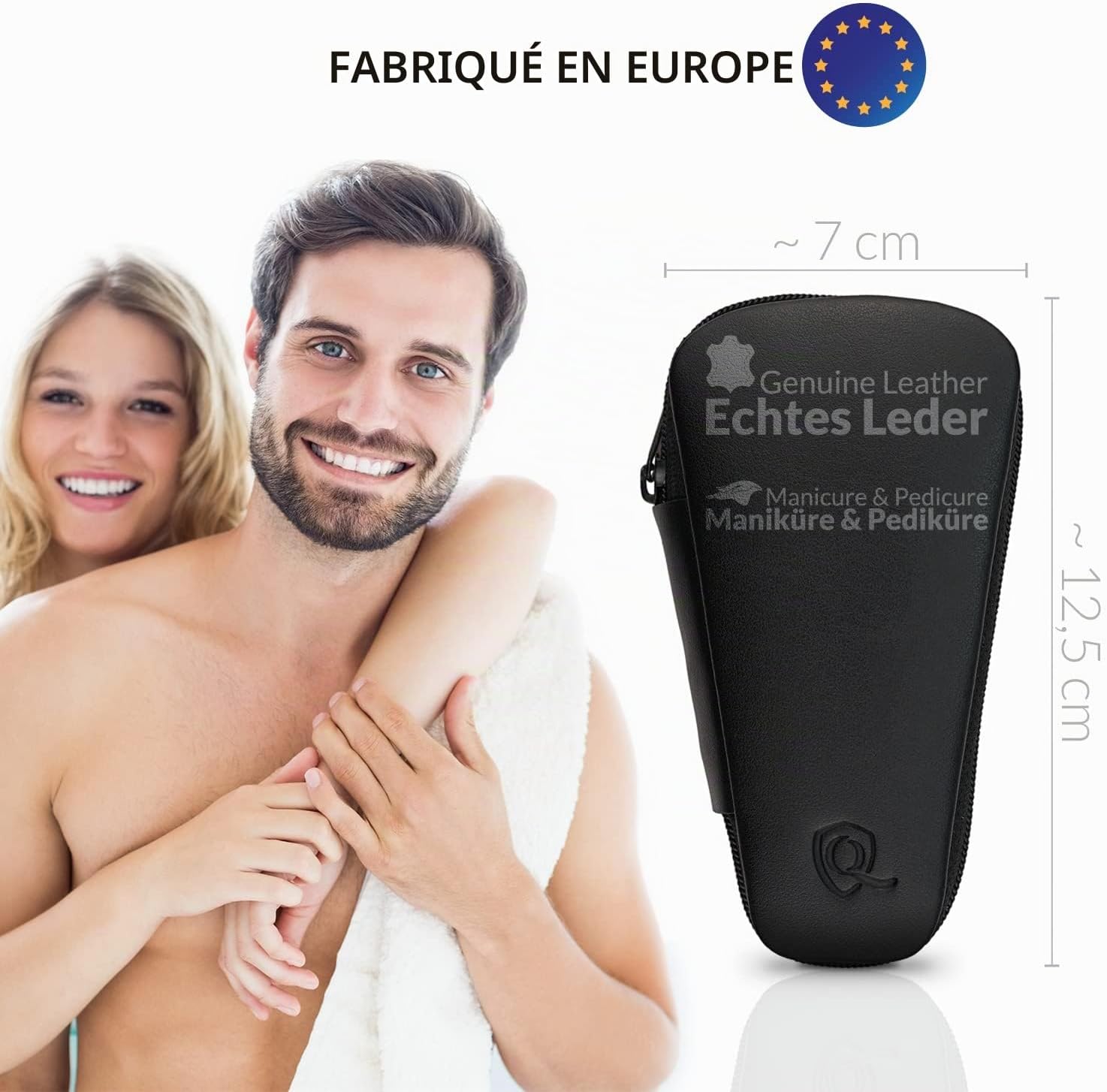 Thumbnail 1 de marQus kit manucure pedicure professionnel 5pc – étui en cuir véritable, outils Solingen