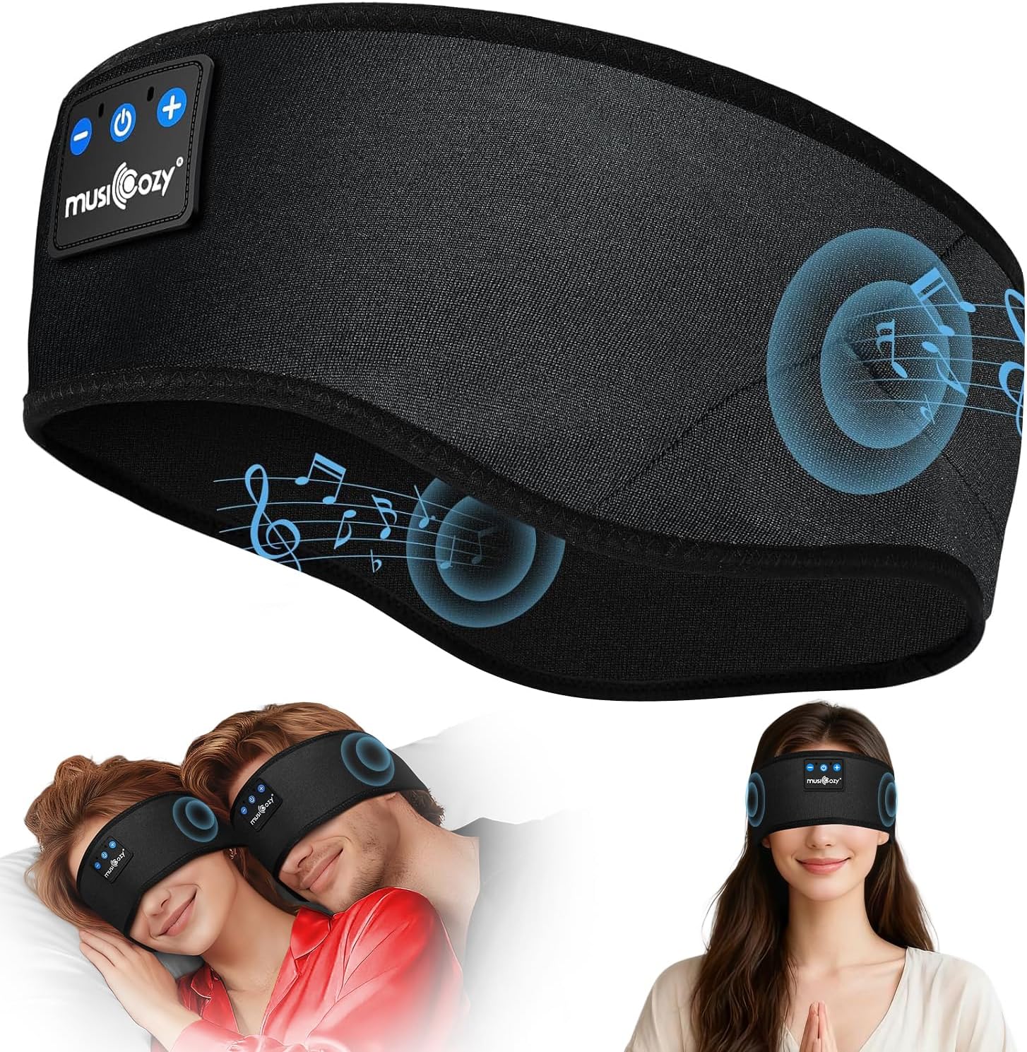 Detalle de MUSICOZY Schlafkopfhörer Bluetooth 5.4 Bequemkeit 14h