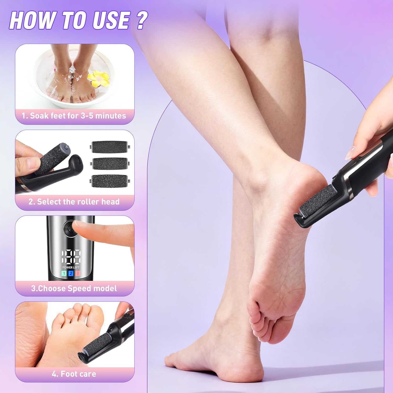 Detalle 2 de Lychico Electric Foot File 1200mAh