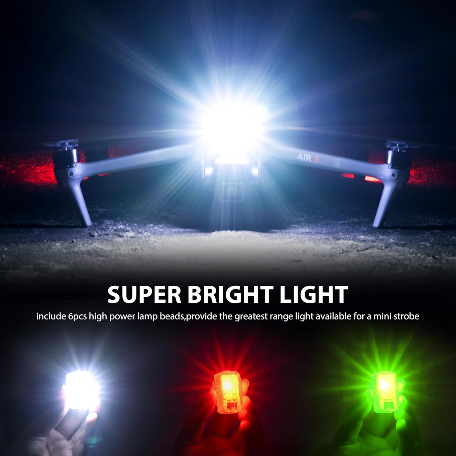 Thumbnail 1 de STARTRC Strobe Drone Light – LED-Stroblichter gegen Kollisionen für DJI & RC-Drohnen (2 Stück)