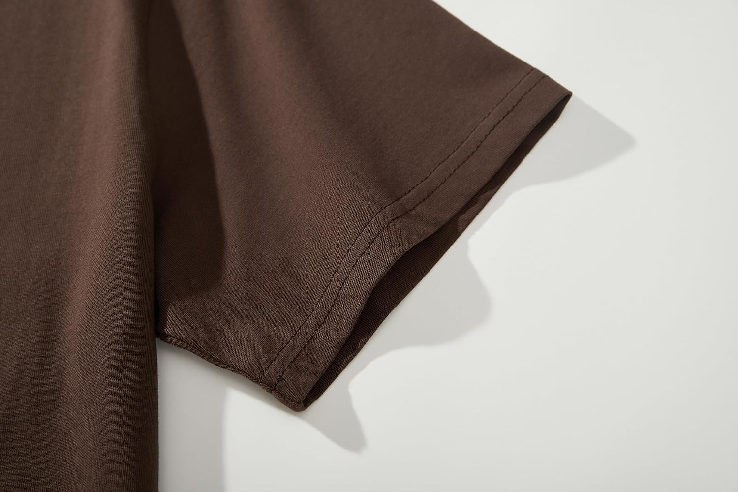 Detalle de VEIISAR Herren T-Shirt 210 GSM – 100% Baumwolle (vorgewaschen), klassisches Basic in Uni-Farbe