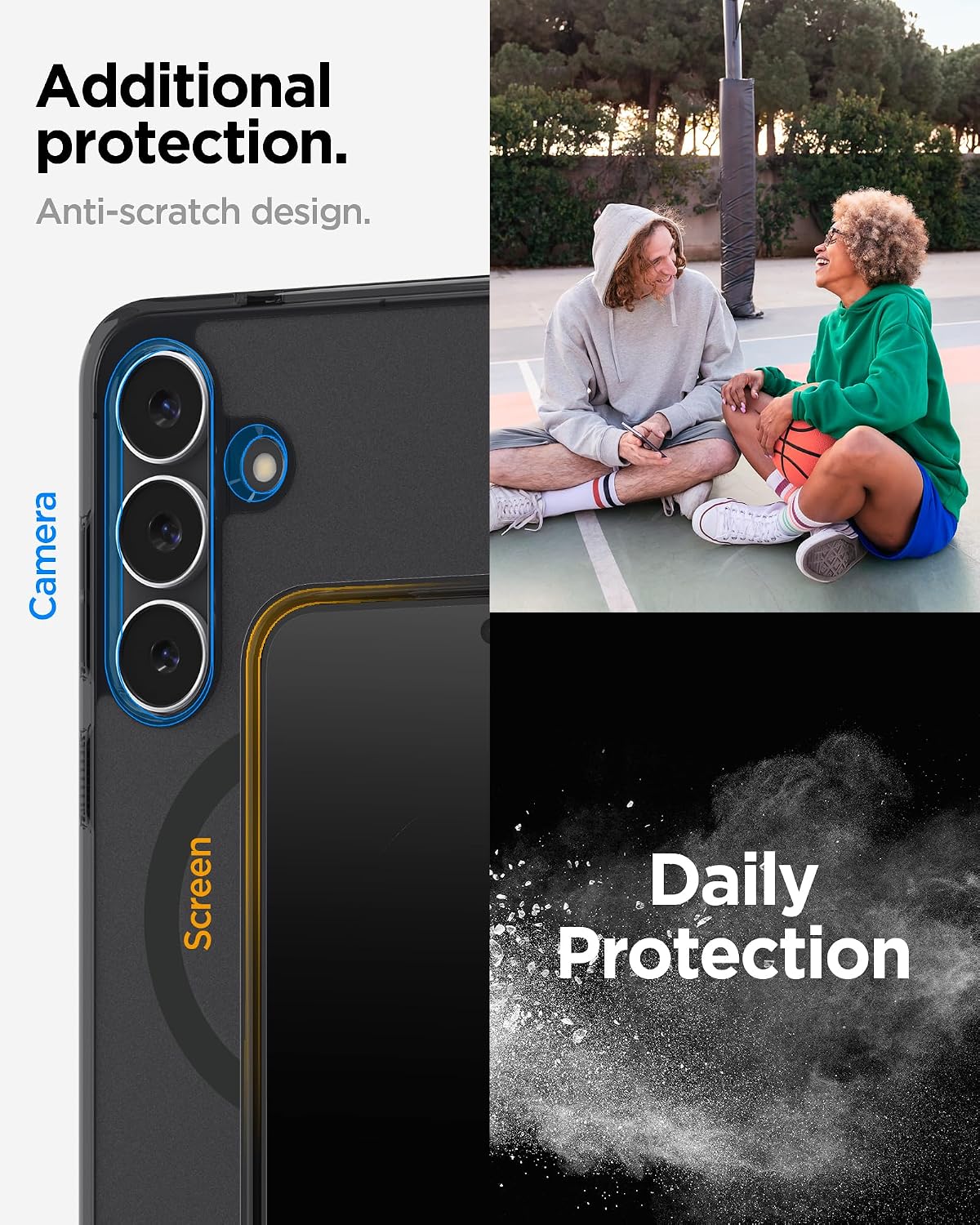 Detalle 2 de Spigen Cover Ultra Hybrid MagFit per Galaxy S25 FE (compatibile MagSafe) Frost Black