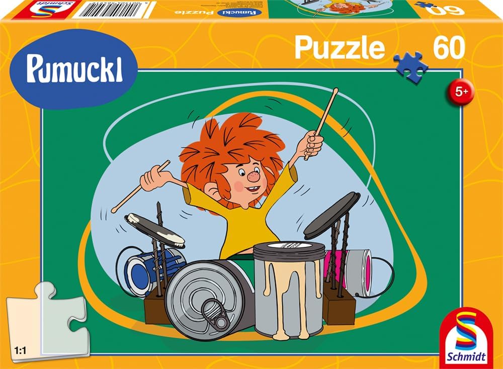 Detalle 2 de Kinderpuzzle 60 Teile Pumuckl Schlagzeug