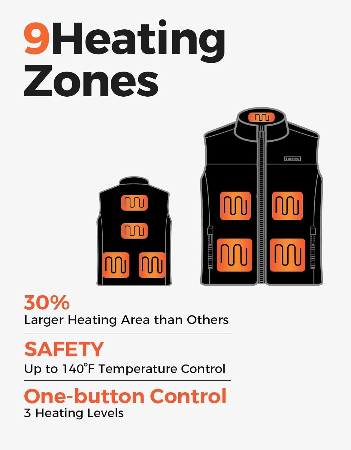 Detalle de Soleilwear Heated Vest 9-Zone