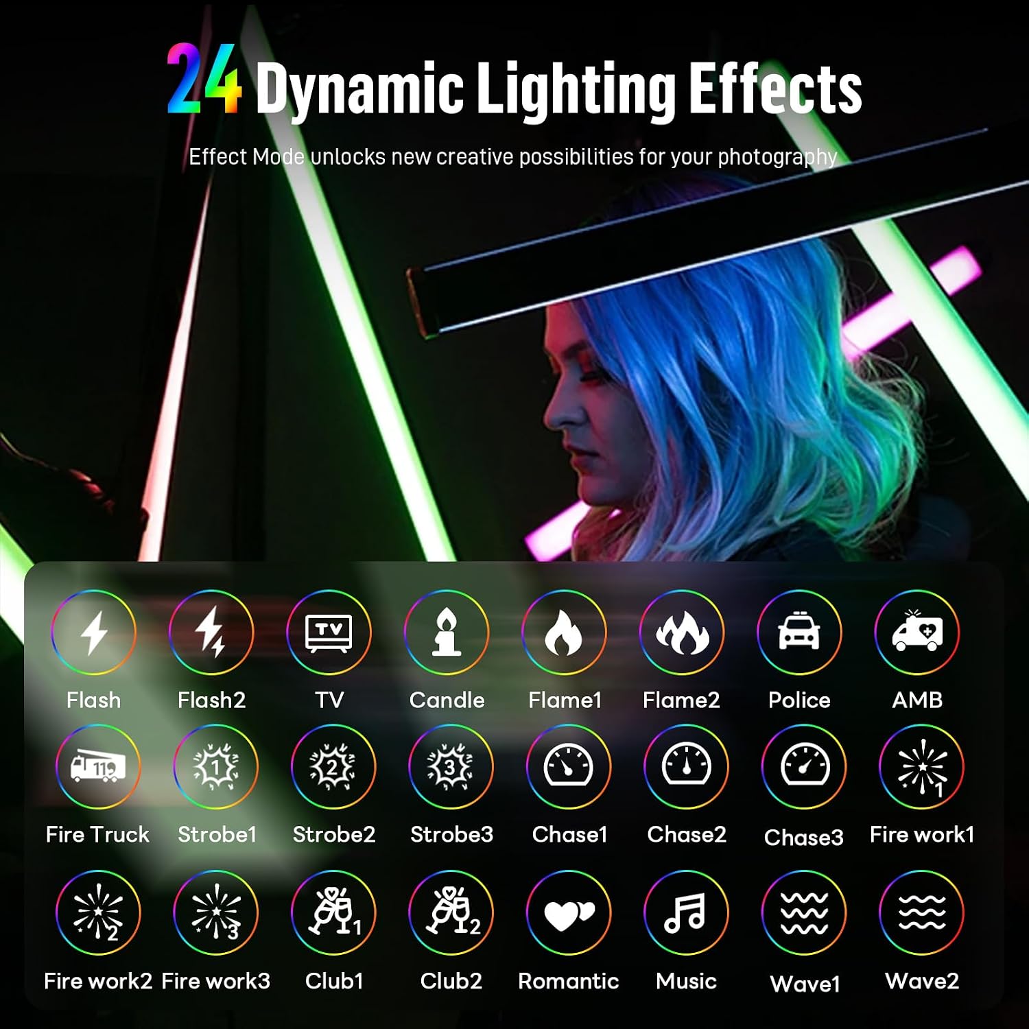Detalle 2 de Heysliy RGB Light Wand 2600mAh photography stick