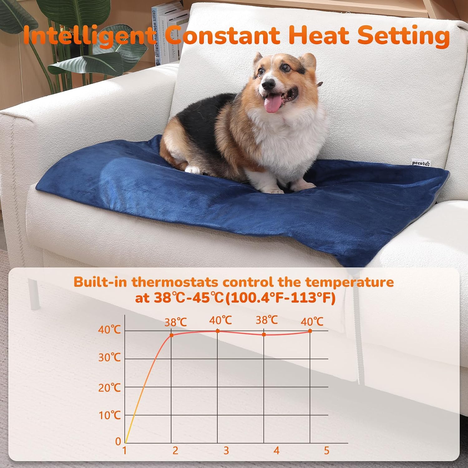 Detalle de Pecute Pet Heating Pad 15.7" x 12.6