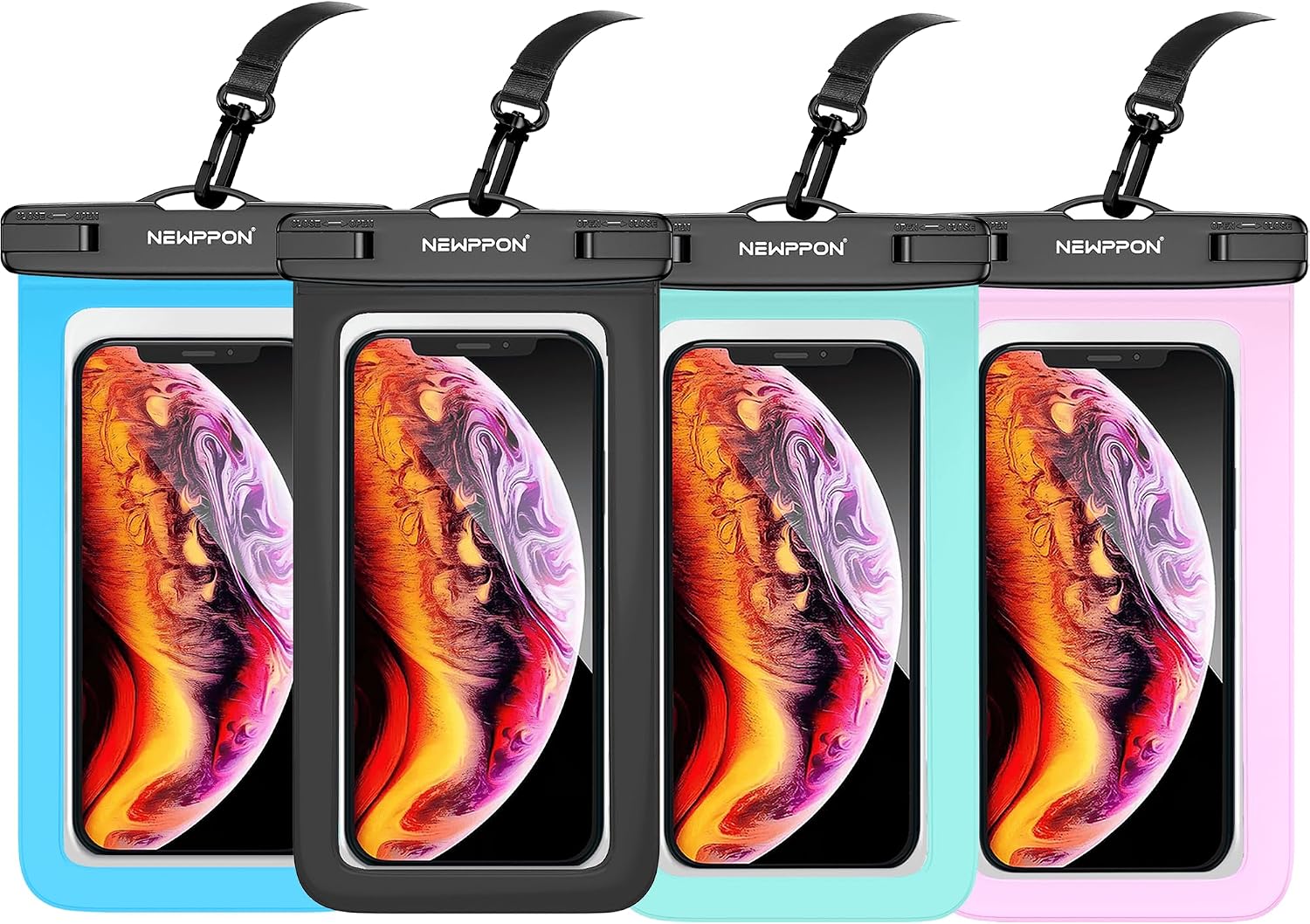 Detalle de Newppon 8.5" Waterproof Phone Pouch 4-Pack