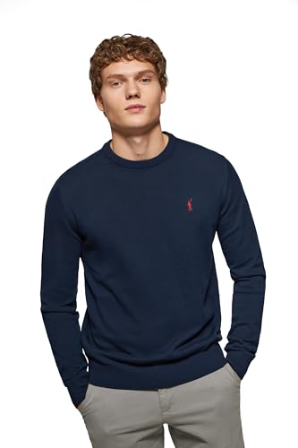 Detalle 2 de Polo Club Confezione da 2 Maglioni Girocollo Uomo 100% Cotone – Set con Logo Ricamato