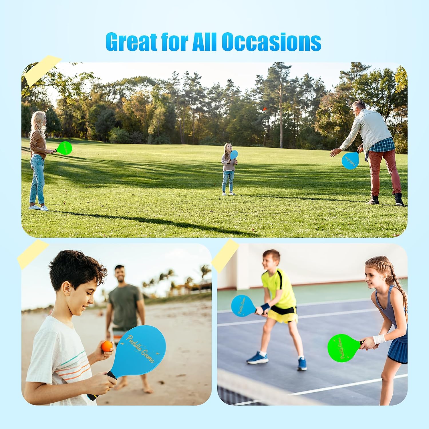 Thumbnail 6 de INPODAK Beach Bat and Ball Set review: wooden paddle game for sun, sand and family fun