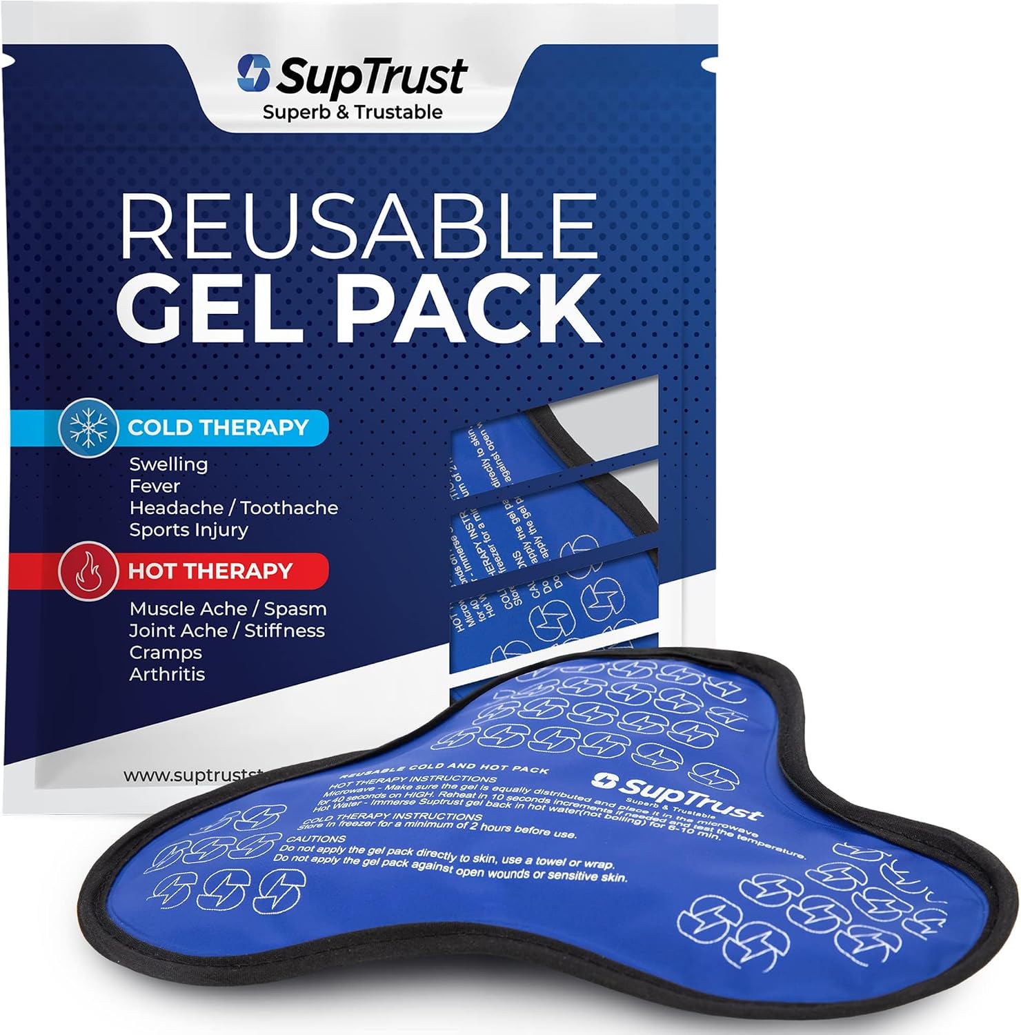 Detalle de Suptrust ST-GIP-23AUG Reusable Gel Ice Pack, Large Three-Compartment Wrap
