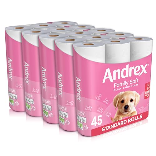 Detalle de Andrex Family Soft Toilet Roll – 45 Rolls, Fragrance Free, FSC Certified