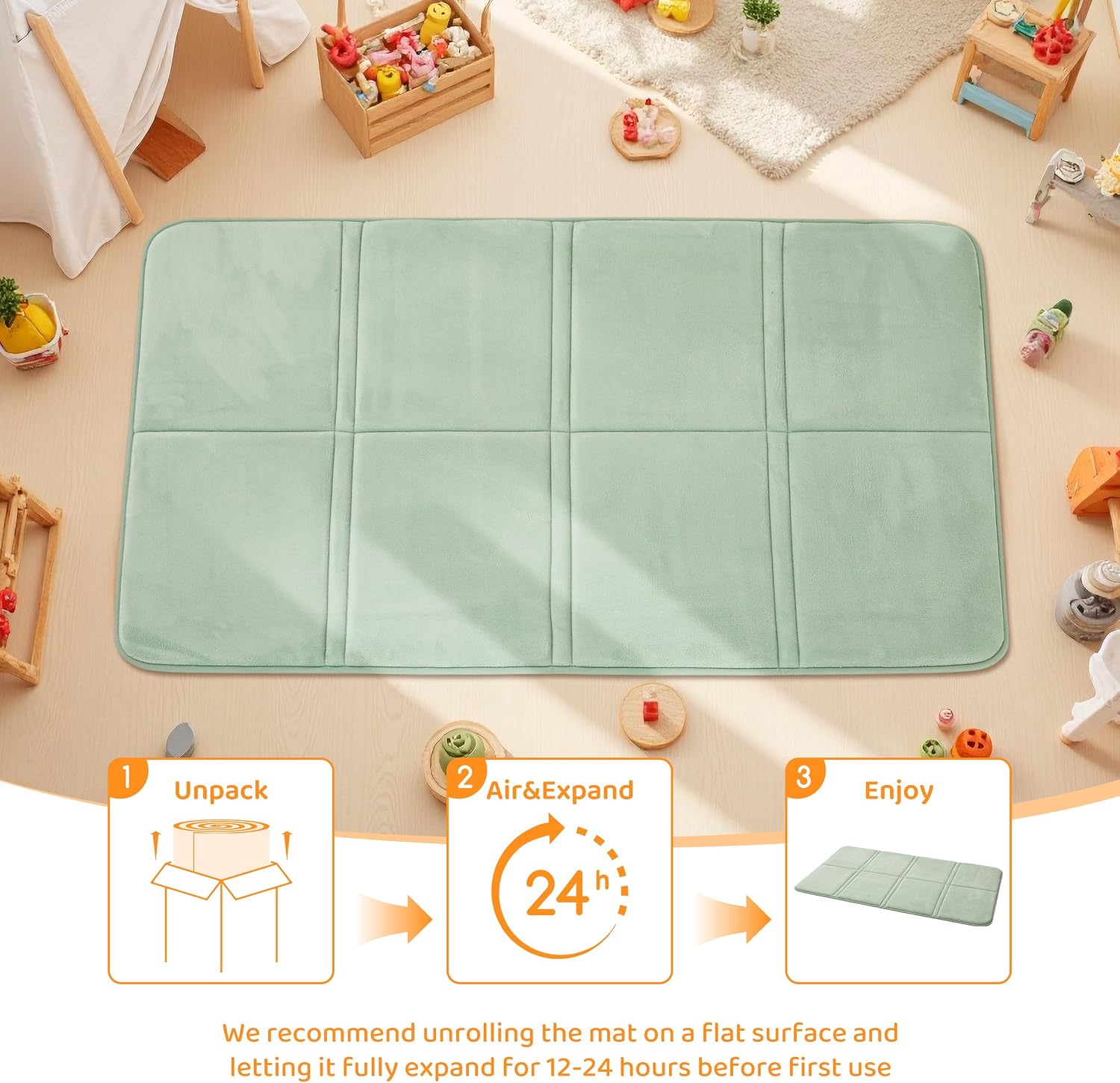 Thumbnail 6 de BYBYME 3cm Baby Play Mat 80×150 cm for Toddlers