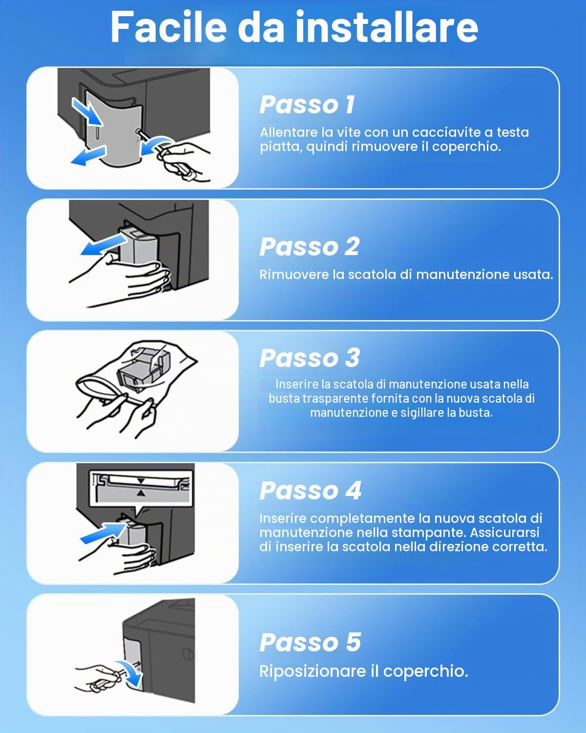 Thumbnail 6 de Skydo T04D1 Scatola di Manutenzione compatibile Epson: alta assorbenza e sostituzione rapida