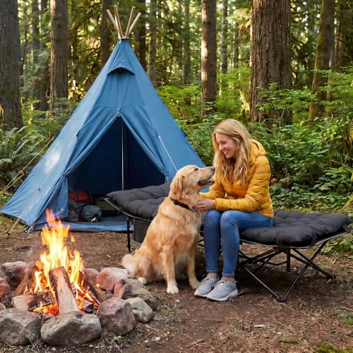 Thumbnail 6 de Sekey Feldbett Klappbar XXXL 202 × 80 × 45 cm – extra großes Campingbett mit abnehmbarer Komfortmatratze