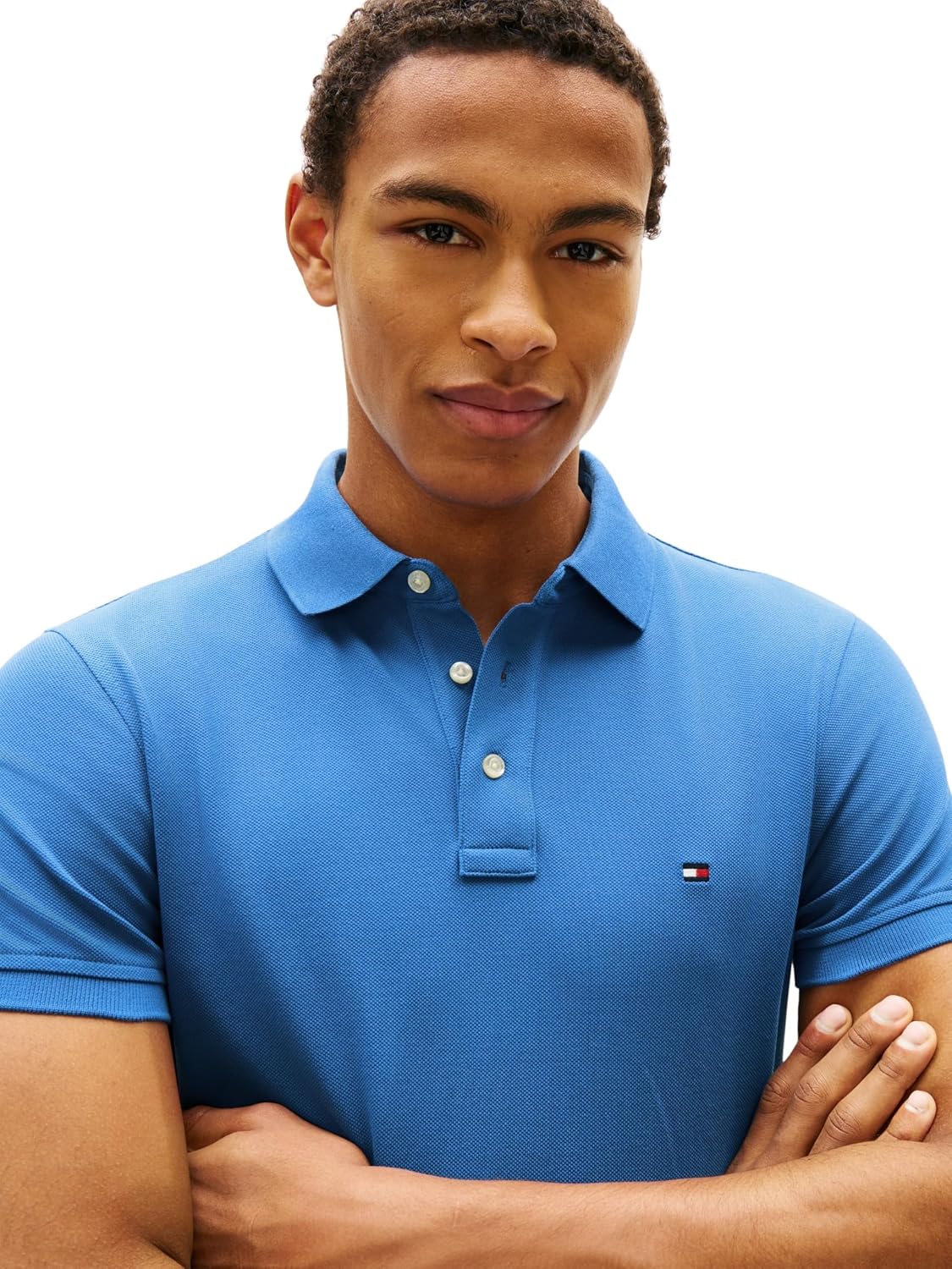 Detalle de Tommy Hilfiger Herren Polo 1985 Slim – Kurzarm, Slim Fit