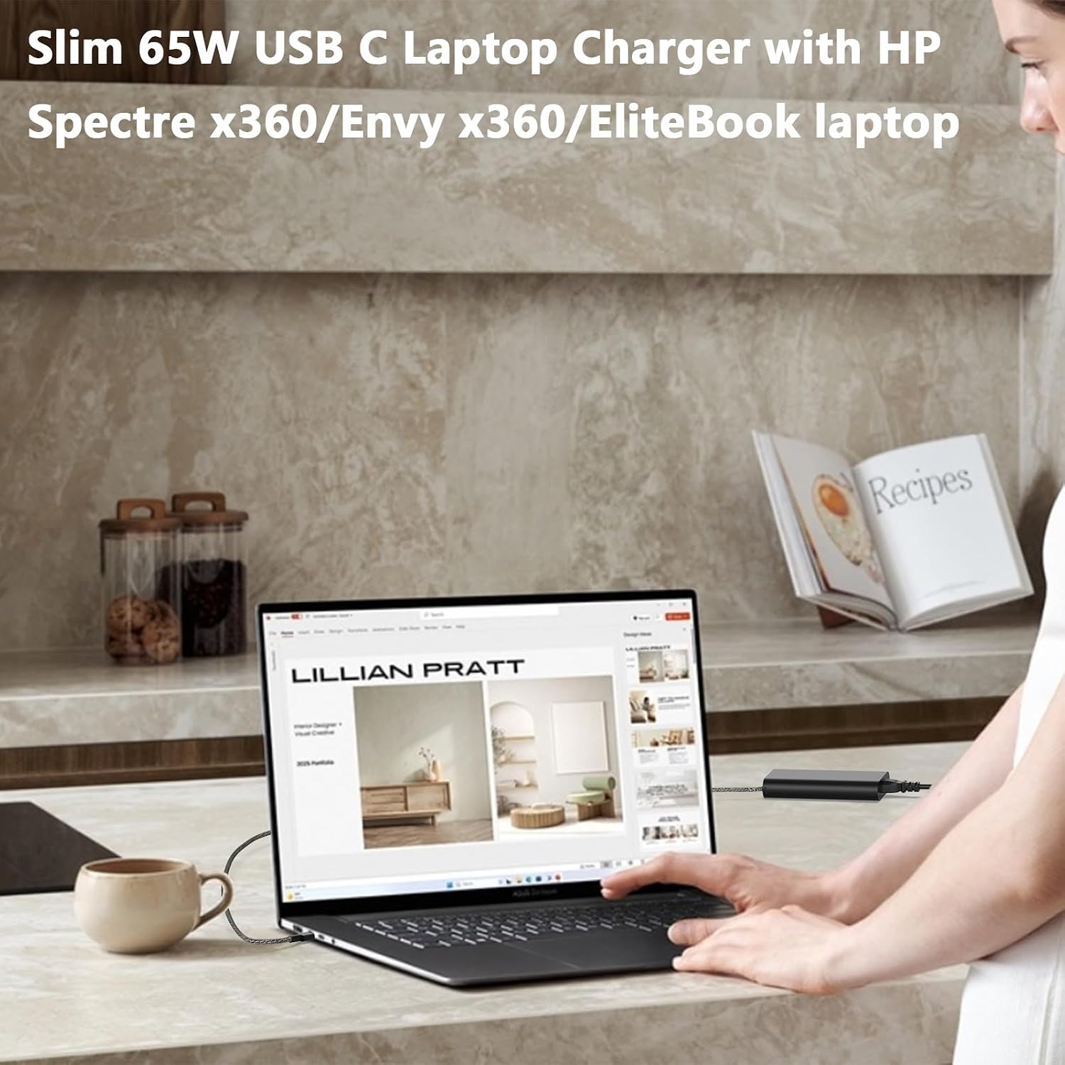 Thumbnail 5 de 65W USB-C laptop charger for HP