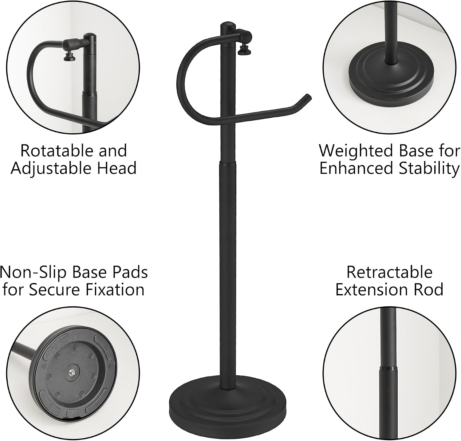 Detalle 2 de RFOUO Freestanding Towel Holder, Stainless Steel