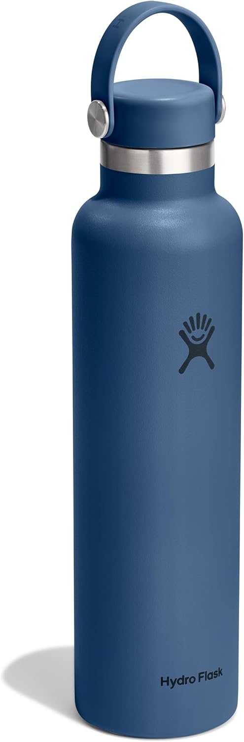 Detalle de Hydro Flask Water Bottle - 24 Oz Harbor Blue with Leakproof Cap