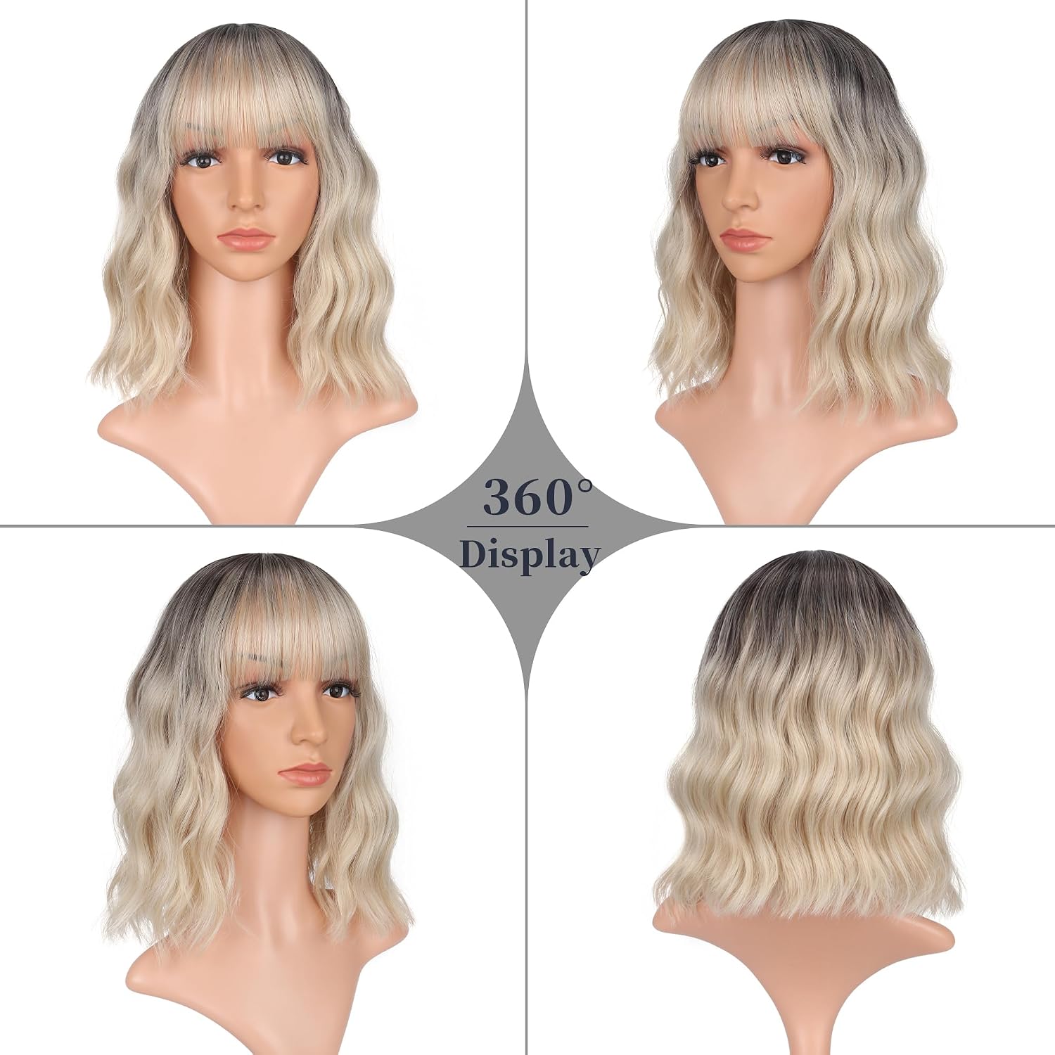Detalle de VCKOVCKO Synthetic Bob Wig, 12-inch