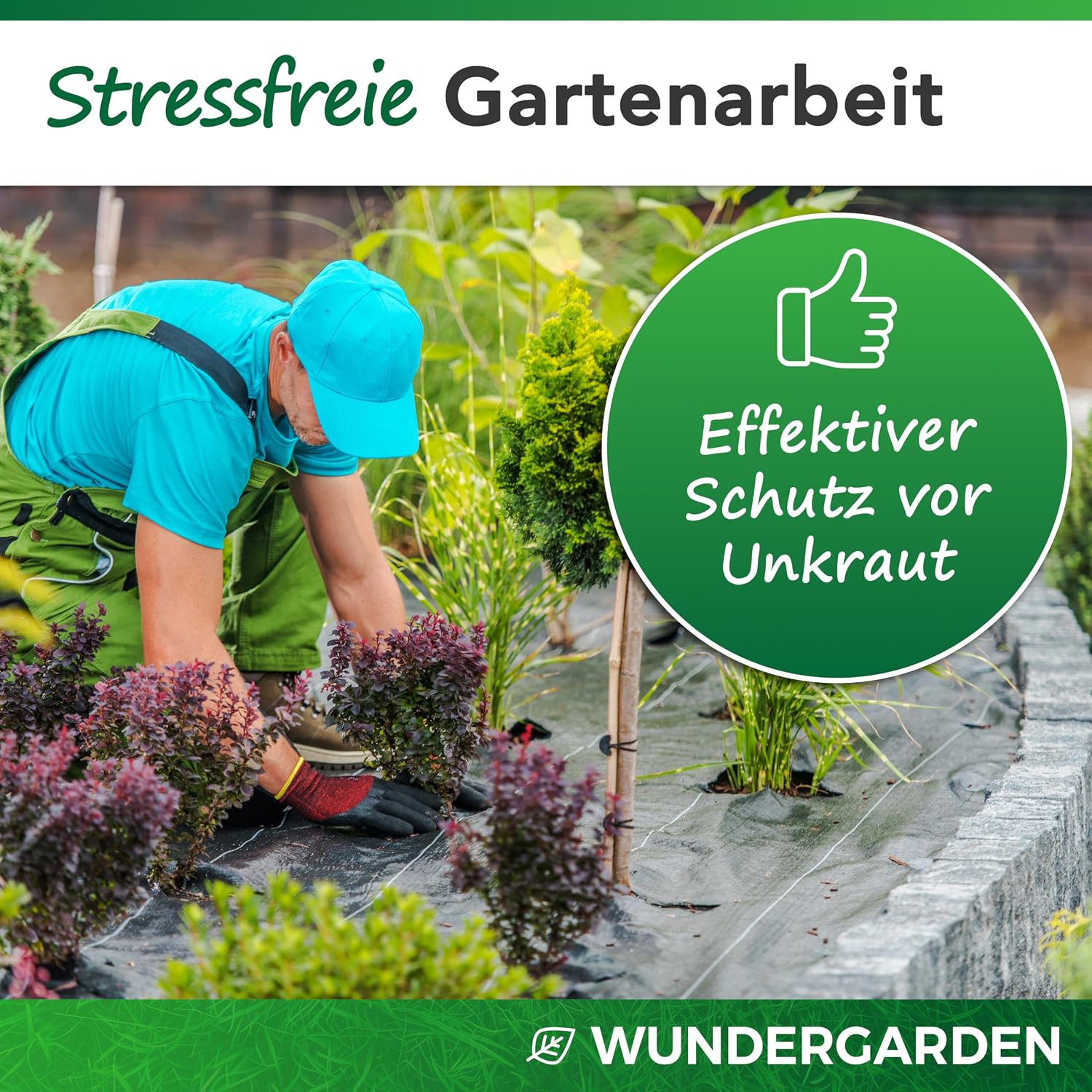 Detalle de WUNDERGARDEN Erdanker-Set (100 Stück) für Unkrautvlies, Bodenanker aus Stahl – 150 x 25 mm, Ø 2,7 mm