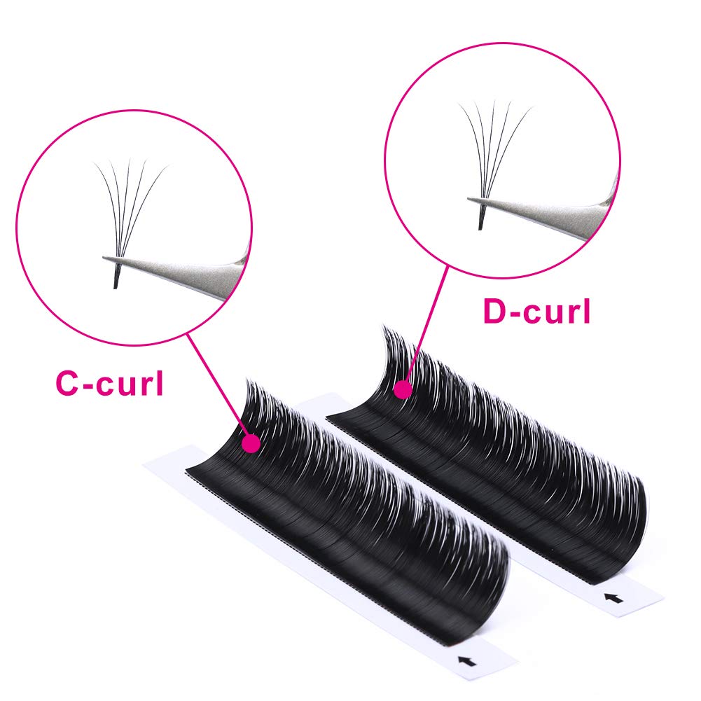 Detalle de Lash Easy Fanning Selbstaufbaufächernde Wimpern (Volumen) – Curl C, 0,05 mm