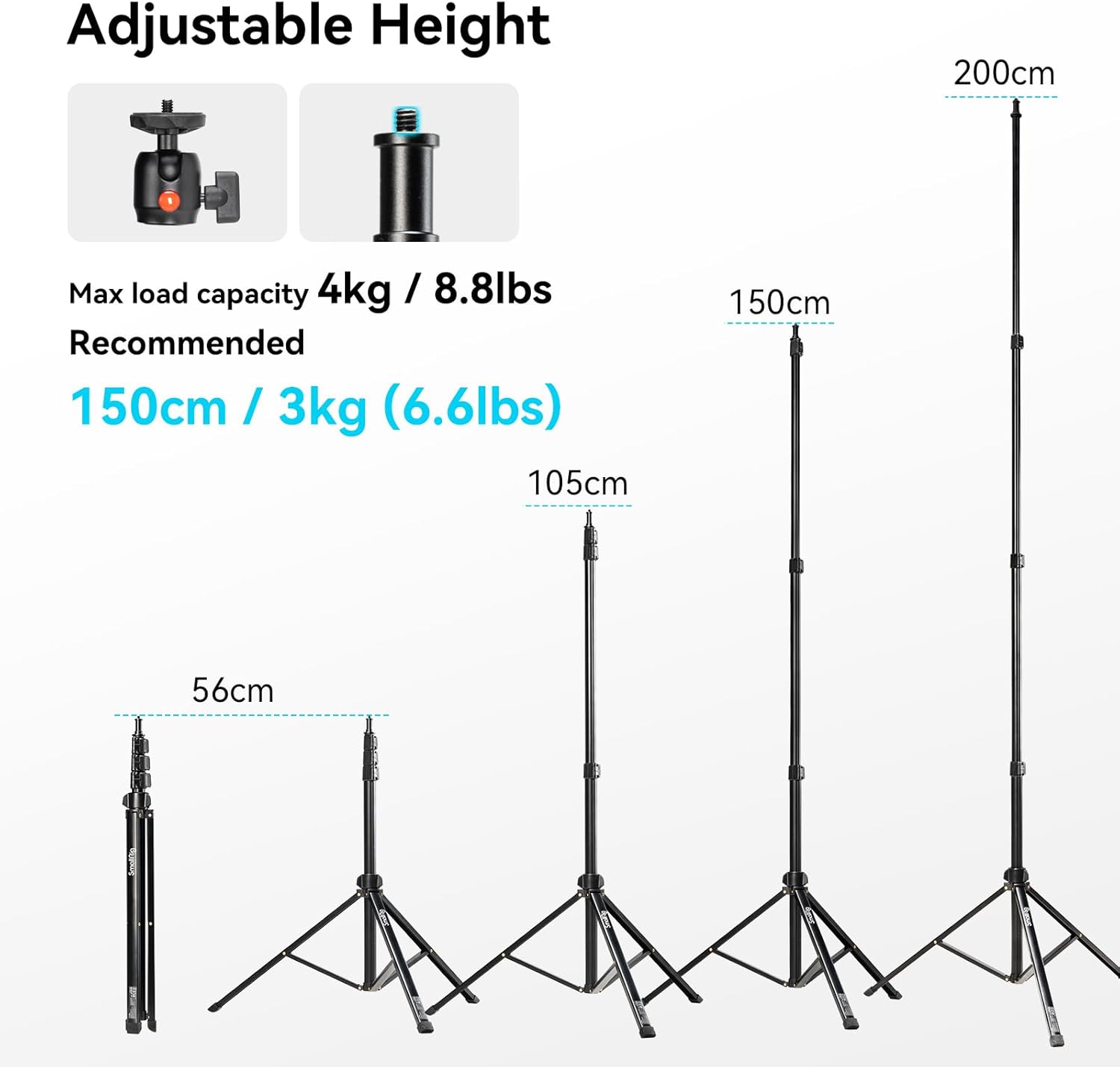 Thumbnail 1 de SMALLRIG RA-S200-4379 200cm light stand for studio lights 🎥
