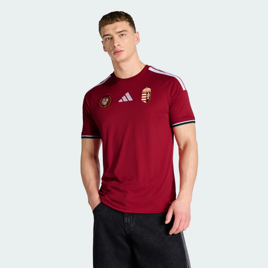 Detalle 2 de Camiseta primera equipación Hungría 26 de Adidas — Burgundy