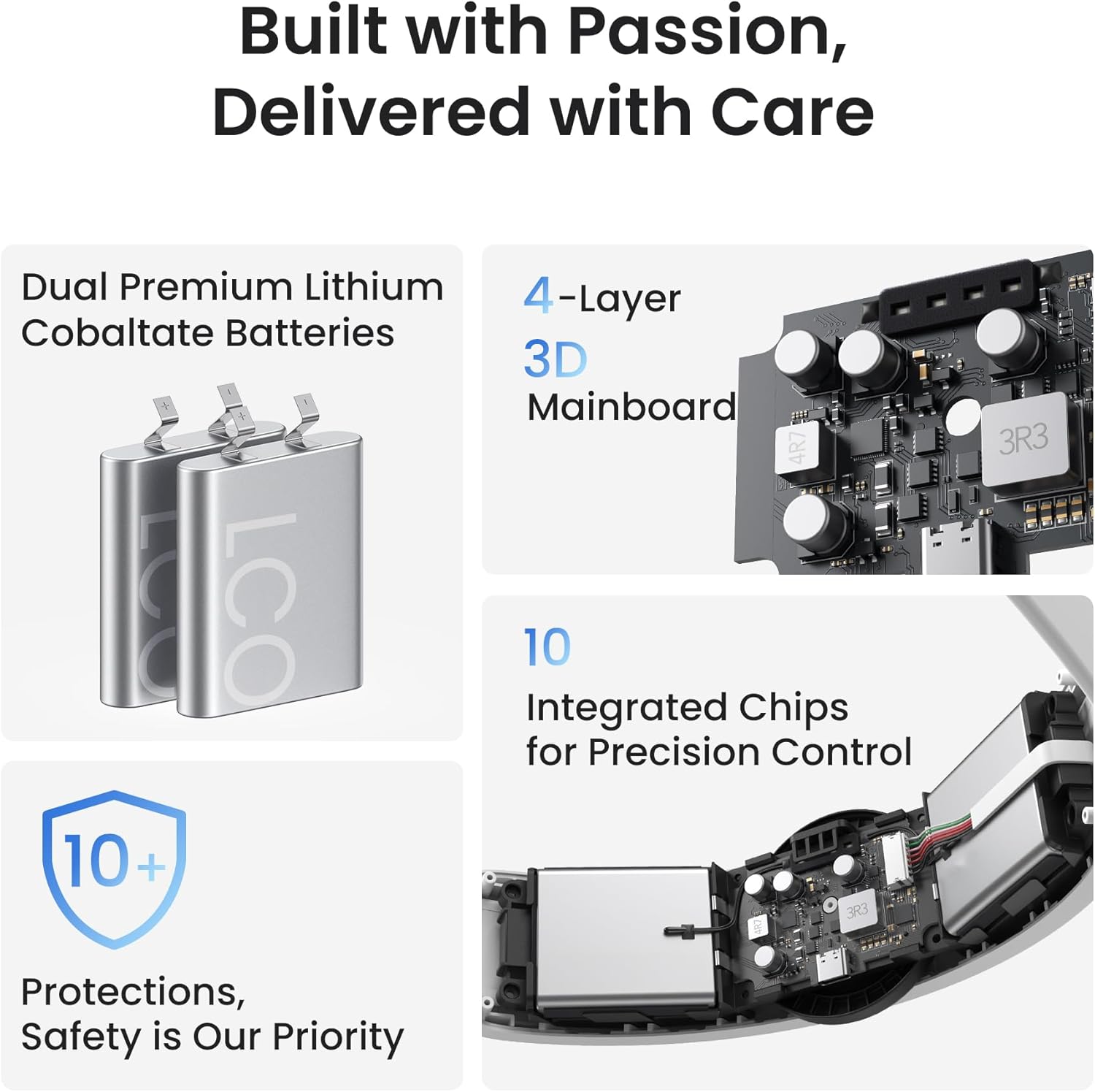 Detalle 1 de KIWI design H4 Boost Battery Halo Head Strap for Meta Quest 3/3S (DualFast Charging)