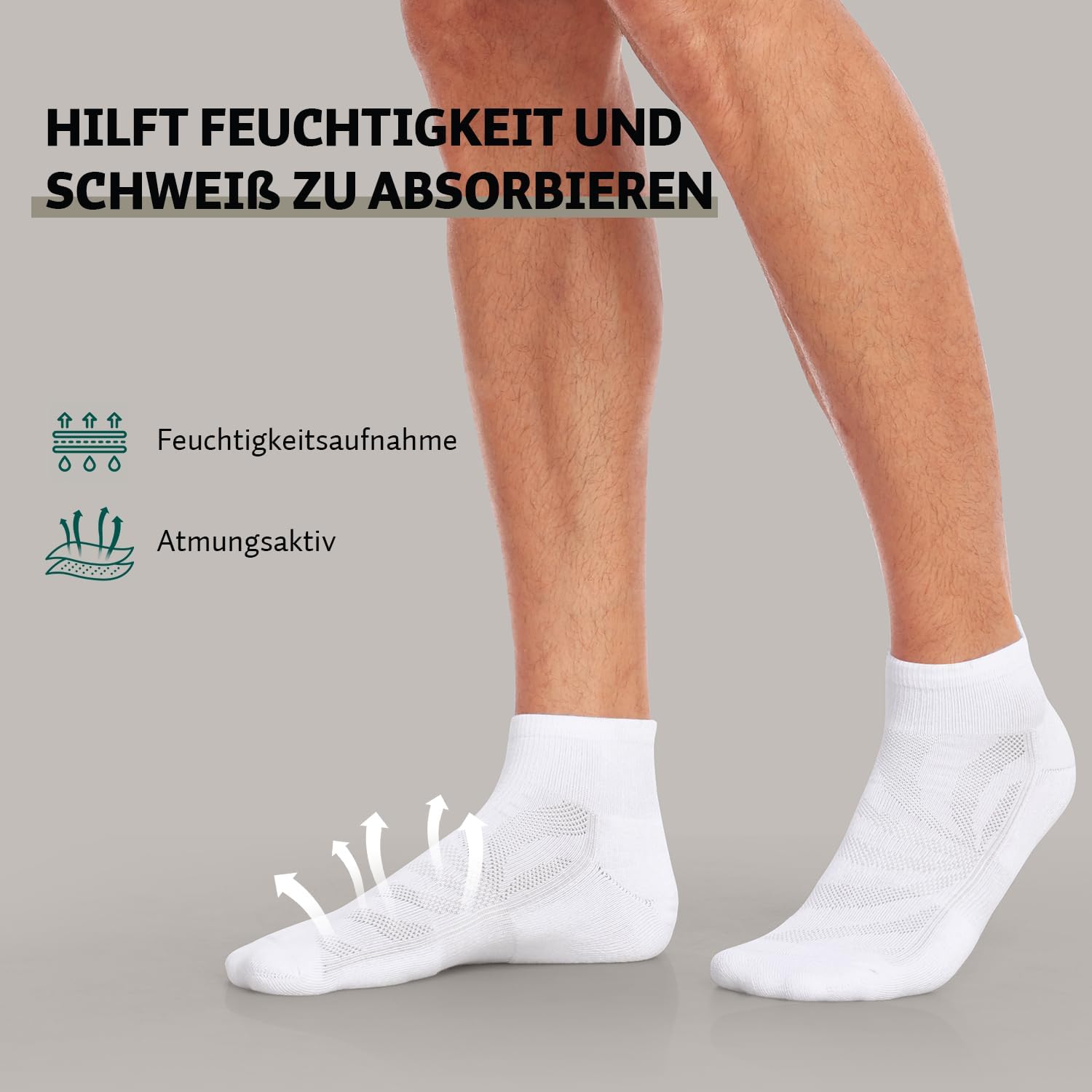 Thumbnail 2 de Natugloe Quarter Sportsocken 8 Paar