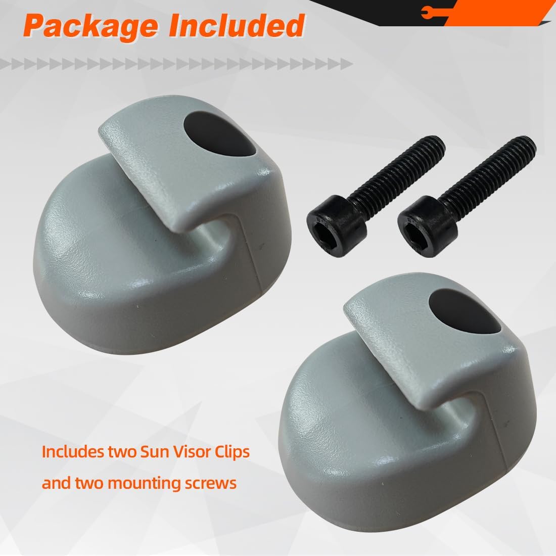 Thumbnail 5 de FV S16-1023-661 Sun Visor Clip Pair for Kenworth Peterbilt