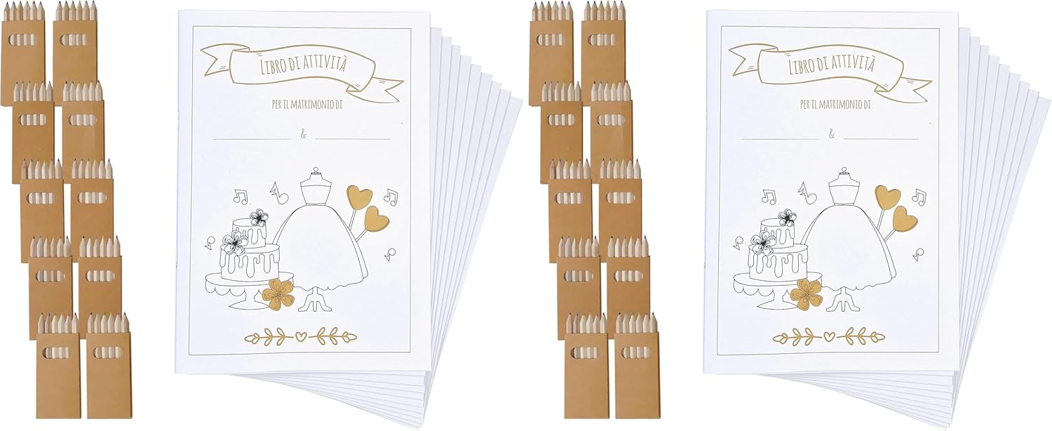 Thumbnail 5 de JEKA Set Matrimonio: 10 libri di attività da colorare A5 per bambini