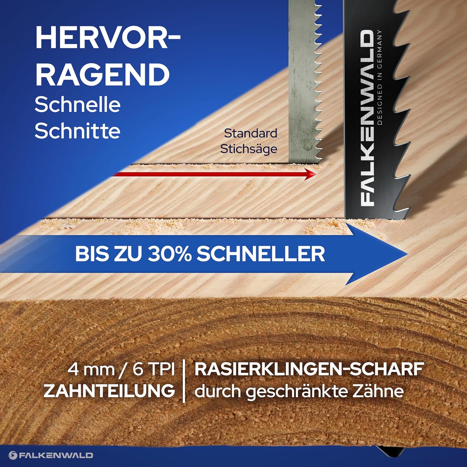 Thumbnail 3 de FALKENWALD Stichsägeblätter Holz T144D 50er
