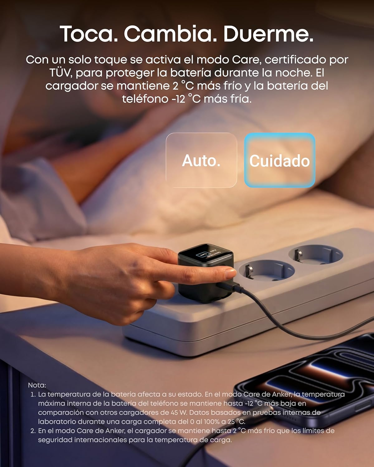 Thumbnail 4 de Anker Nano Cargador USB-C inteligente 45W con reconocimiento para iPhone y pantalla rotatoria