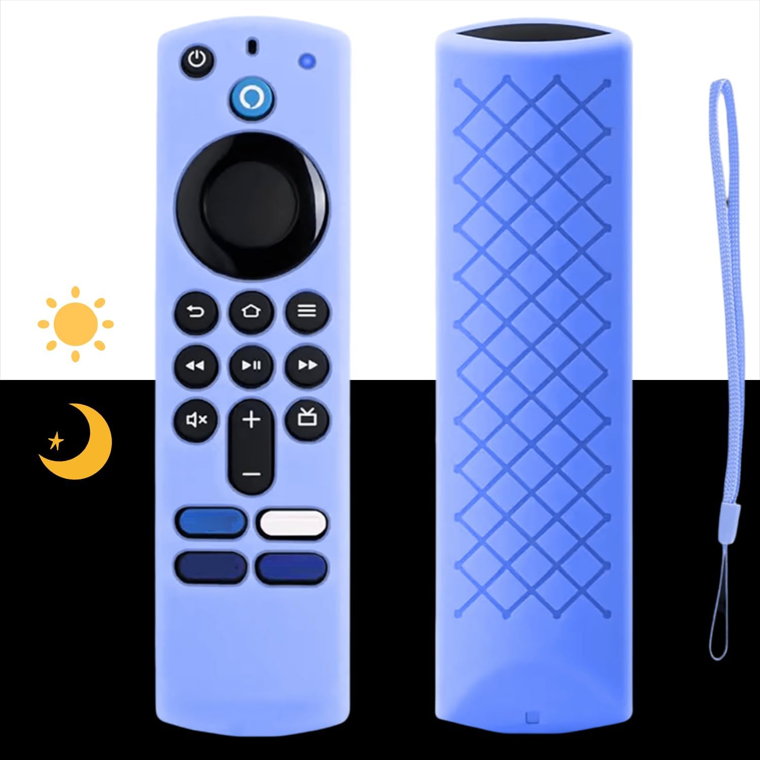 Thumbnail 1 de Remote Cover for 3rd Gen Voice Remote (2021) – Anti-Slip Silicone Case with Lanyard