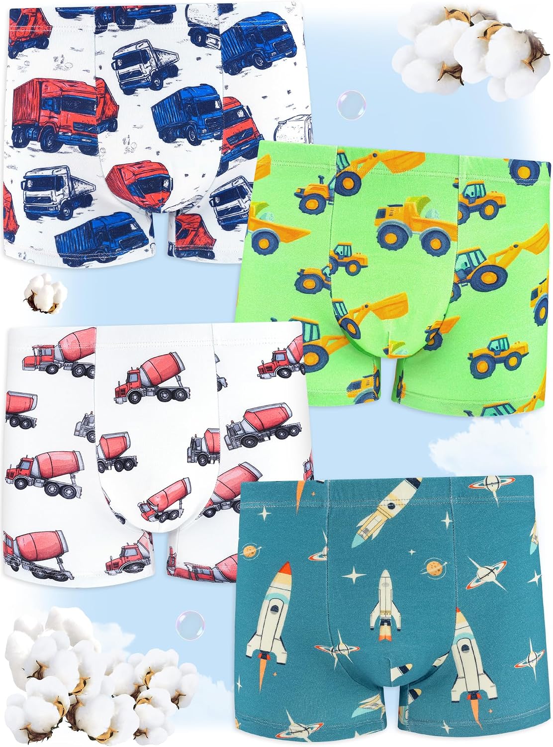 Detalle de BliBliTaTa Boys' Boxer Briefs, 6-Pack