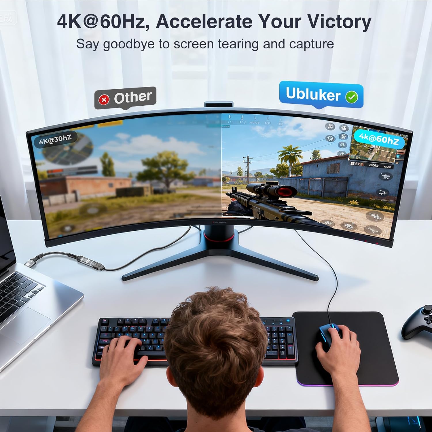Detalle 2 de Ubluker DPHD-4K60HZ DisplayPort to HDMI Adapter, 4K 60Hz, HDCP 2.3
